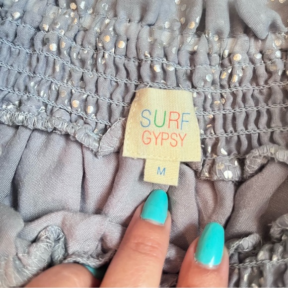 Surf Gypsy tiered metallic ruffle  skirt - Picture 3 of 8